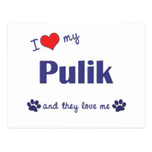 I Love My Pulik (Multiple Dogs) Post Card