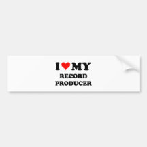 I Love My Record Producer Bumper Stickers