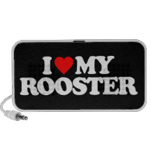 I LOVE MY ROOSTER PC SPEAKERS