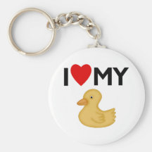 I Love My Rubber Ducky Keychain