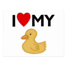 I Love My Rubber Ducky Post Card