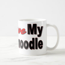 I Love My Schnoodle Coffee Mugs