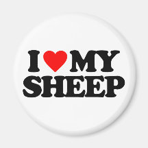 I LOVE MY SHEEP MAGNET