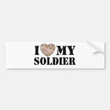 I Love My Soldier Bumper Stickers