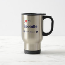 I Love My Spoodle (Male Dog) Coffee Mugs