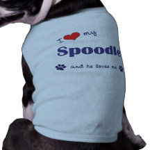 I Love My Spoodle (Male Dog) Dog T Shirt