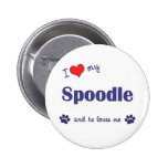 I Love My Spoodle (Male Dog) Pin