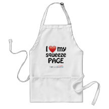 I Love My Squeeze Page Aprons