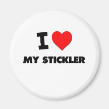I love My Stickler Refrigerator Magnets