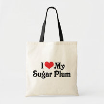I Love My Sugar Plum Canvas Bag
