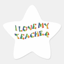 I Love My Teacher (thank you) Rainbow Appreciation Sticker