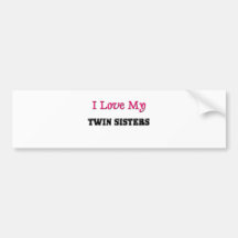 I Love My Twins Bumper Sticker