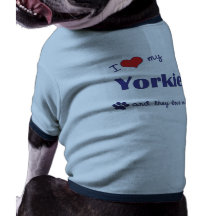 I Love My Yorkies (Multiple Dogs) Dog T Shirt