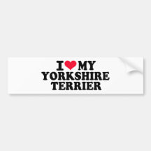 I love my Yorkshire Terrier Bumper Sticker