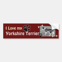 I love my Yorkshire Terrier Bumper Sticker