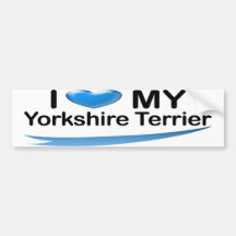 I Love MY Yorkshire Terrier Bumper Sticker