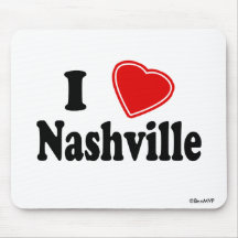 I Love Nashville Mouse Pads