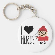 I Love Nerds Keychains