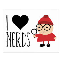 I Love Nerds Postcards