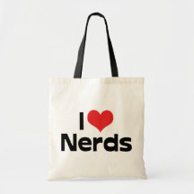 I Love Nerds Tote Bags