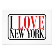 I Love New York Design Custom Invitations