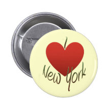 I Love New York Pinback Buttons