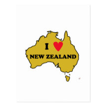I Love New Zealand (Australia) Post Cards