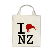 I Love New Zealand Organic Tote Bag