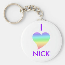 I Love Nick Keychain