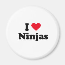 I love ninjas refrigerator magnet