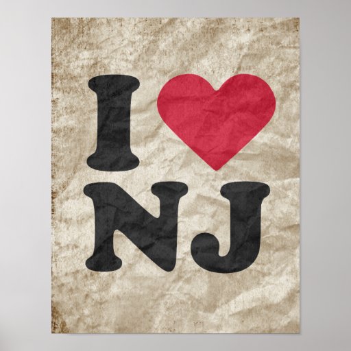 I LOVE NJ PRINT