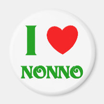 I Love Nonno (Italian Grandfather) Refrigerator Magnets
