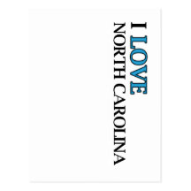 I Love North Carolina Design Postcards
