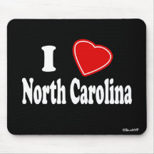 I Love North Carolina Mousemat