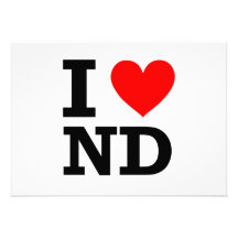 I Love North Dakota Design Personalised Announcements