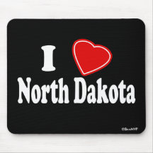 I Love North Dakota Mouse Mat