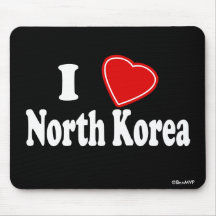 I Love North Korea Mousepads