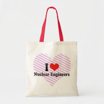 I Love Nuclear Engineers Tote Bags