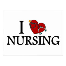 I Love Nursing Postcard