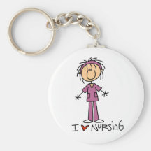 I Love Nursing T-shirts and Gifts Keychains