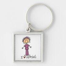 I Love Nursing T-shirts and Gifts Keychains