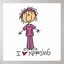 I Love Nursing T-shirts and Gifts Poster
