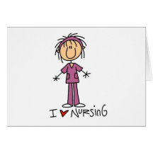 I Love Nursing Tshirts and Gifts Card