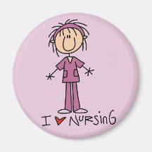 I Love Nursing Tshirts and Gifts Fridge Magnet