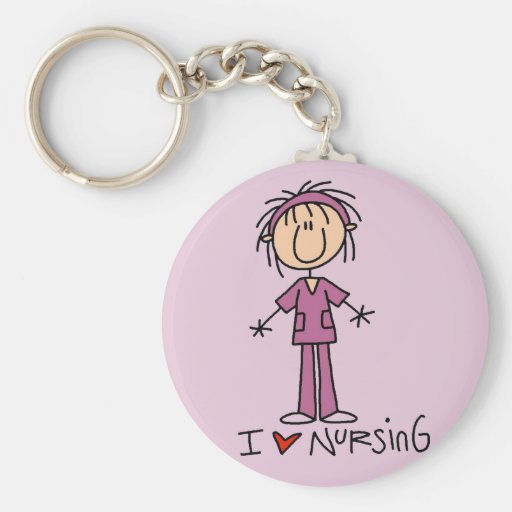 I Love Nursing Tshirts and Gifts Keychain