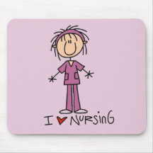 I Love Nursing Tshirts and Gifts Mousepad