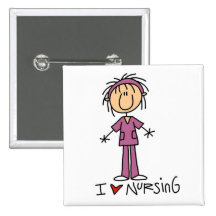 I Love Nursing Tshirts and Gifts Pins