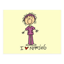 I Love Nursing Tshirts and Gifts Postcards