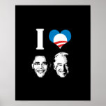 I LOVE OBAMA BIDEN POSTER