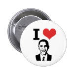 I Love Obama Pin